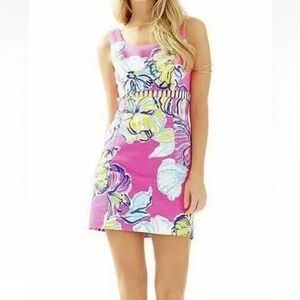 Lilly Pulitzer Iggy Shift Dress Womens Size 4 Kir Royal Swept By The Tides EUC!